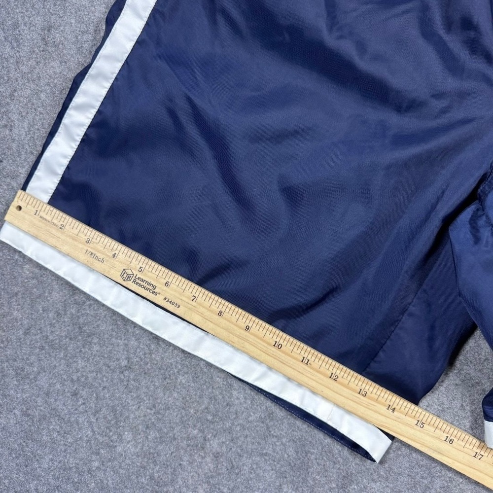 Vintage Nike Mens Navy Blue White Striped Athletic Mesh Lined Shorts Large Y2K - Picture 9 of 10